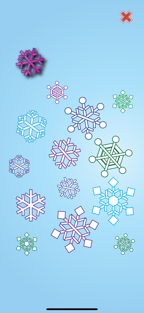 Gofun - Puzzle educativo de emparejar formas de copos de nieve para que los niños desarrollen la motricidad fina.