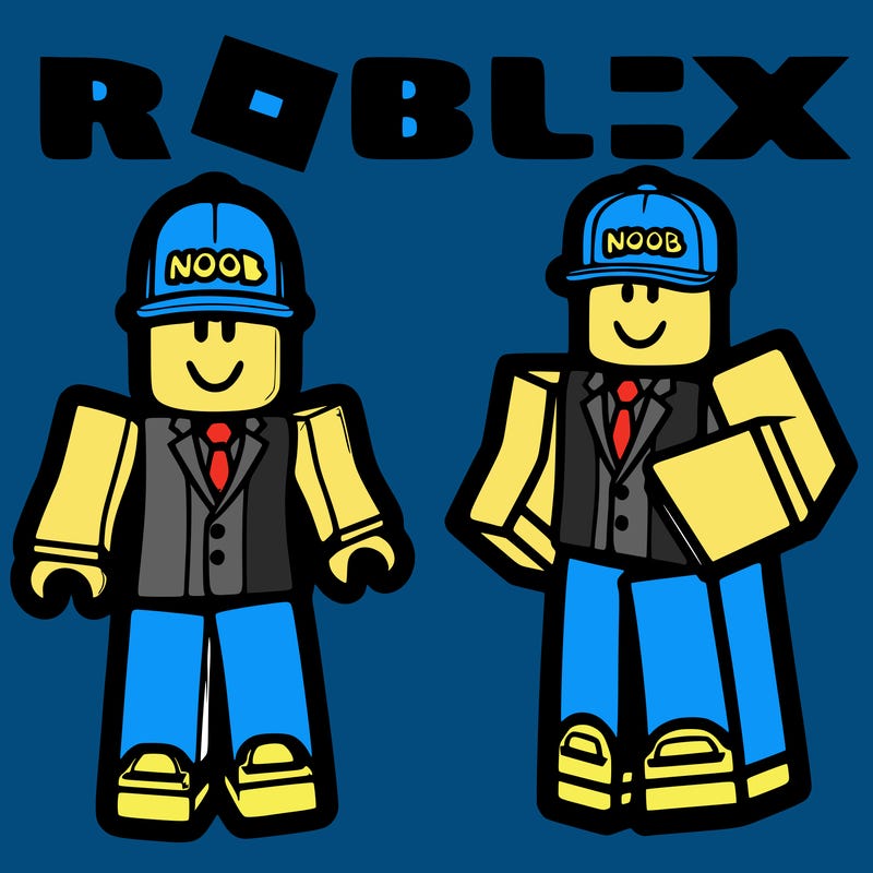 roblox noob with the roblox logo