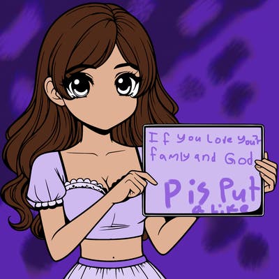 realistic pretty girl holding blank sign