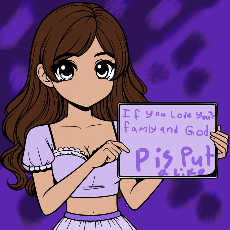 realistic pretty girl holding blank sign