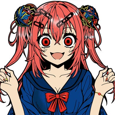 crazy anime girl
