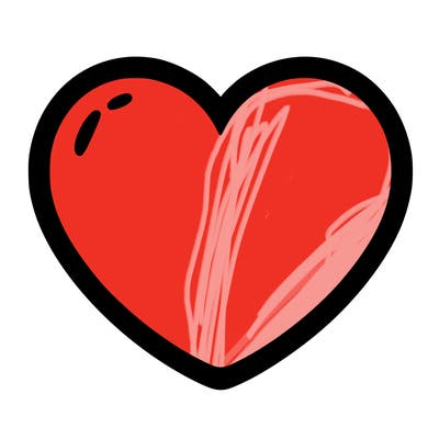 a blank heart