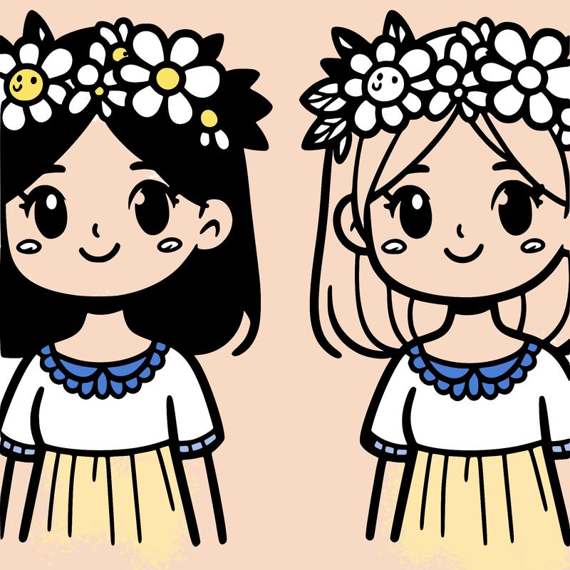 girl with flowers crown