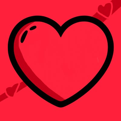 a blank heart