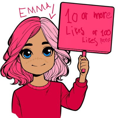 realistic girl holding up a sign