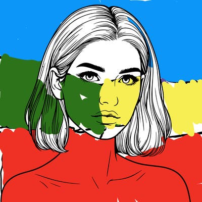 realistic portrait of woman