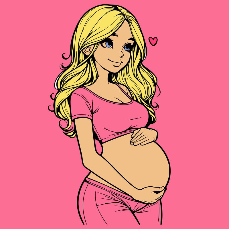 realistic pregnant girl