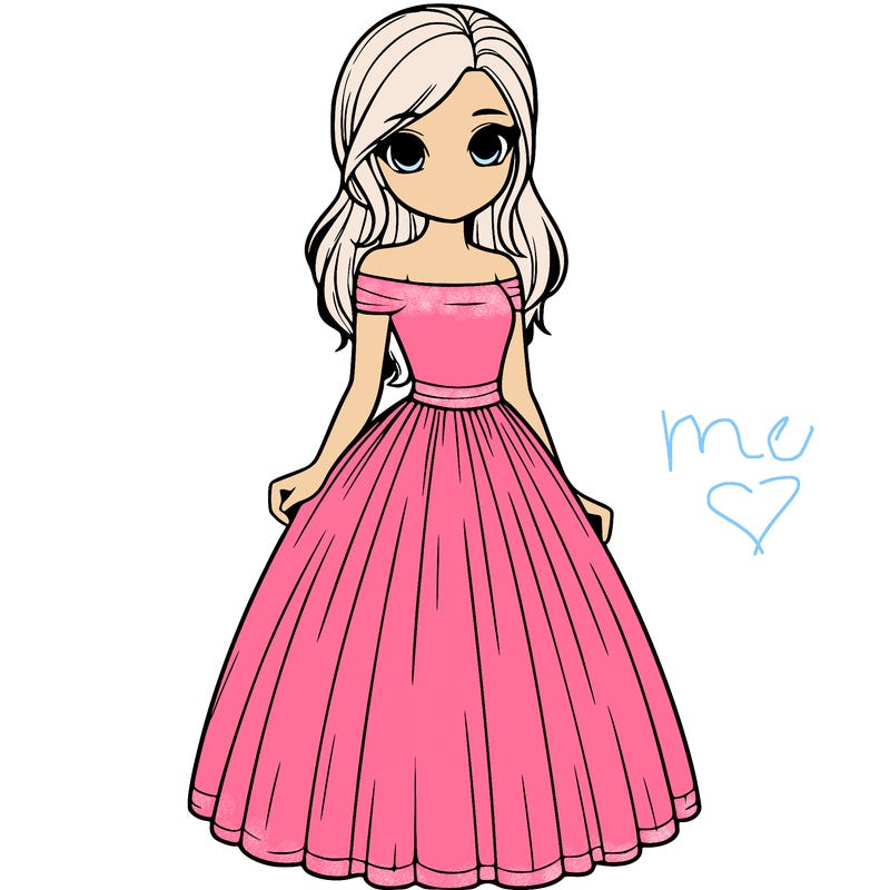 realistic girl in dress