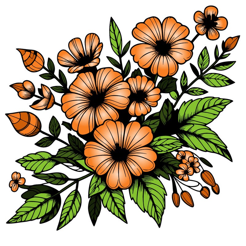 cool realistic flowers