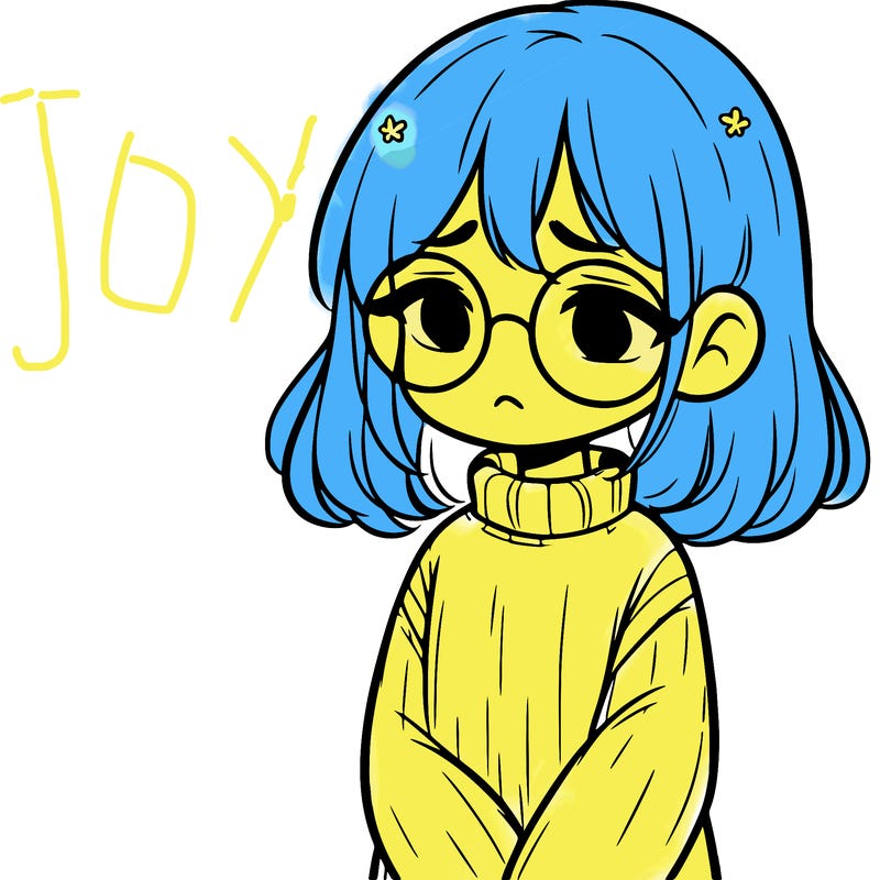 sad girl with glasses in a sweater