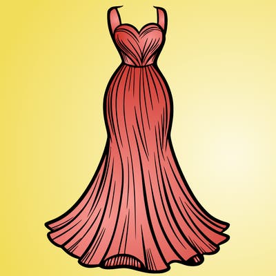 attractive long fashion dress