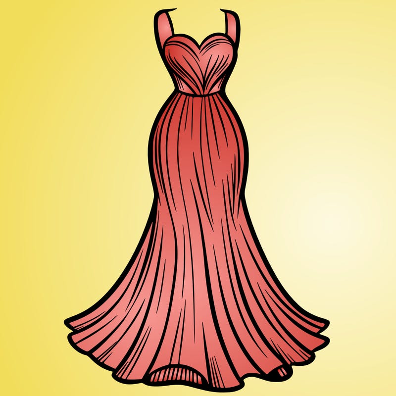 attractive long fashion dress