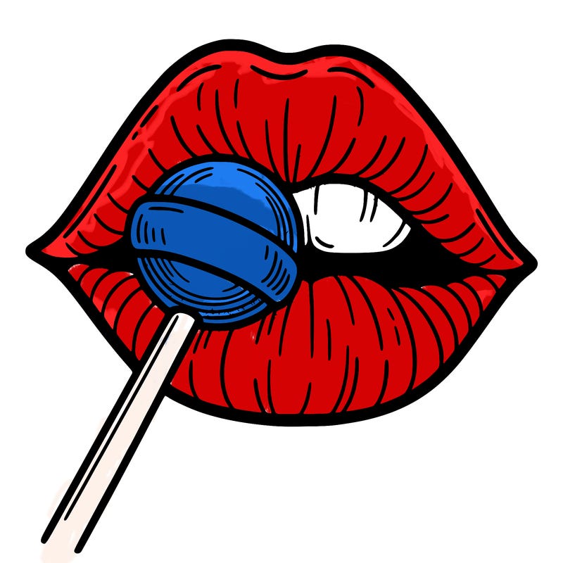lips with lollipop