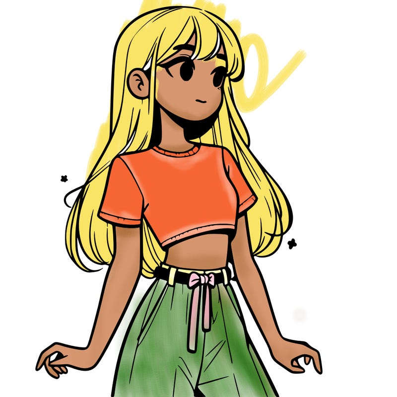 girl in a cute crop top