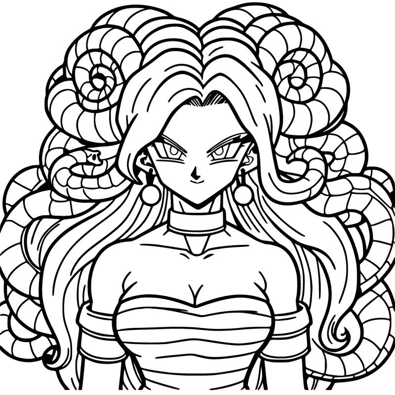 dbz anime beautiful gorgon woman
