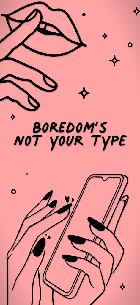 Graphic illustration of a shushing gesture and hands holding a smartphone for the Hush anonymous chat app