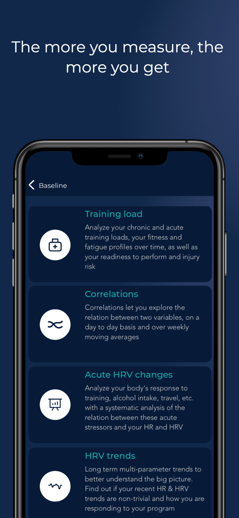 HRV4Training app screen showing training load and HRV data analysis features