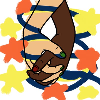 hands in shape of heart