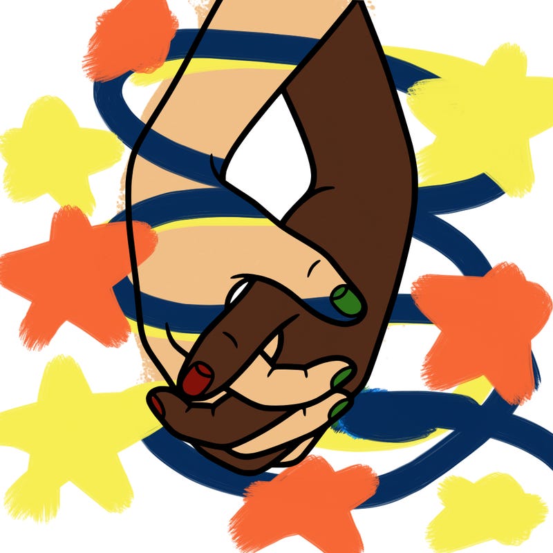 hands in shape of heart