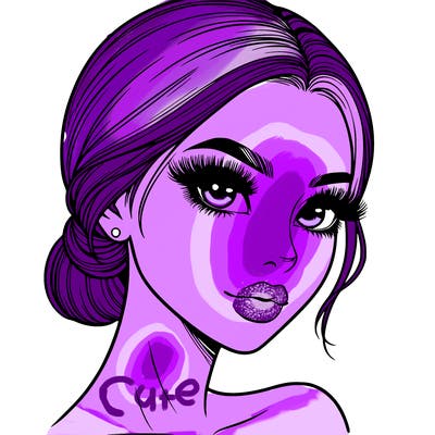 realistic girl with lashes