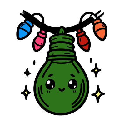 small bulb of a garland