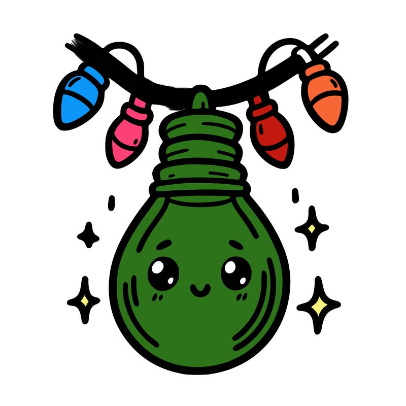 small bulb of a garland