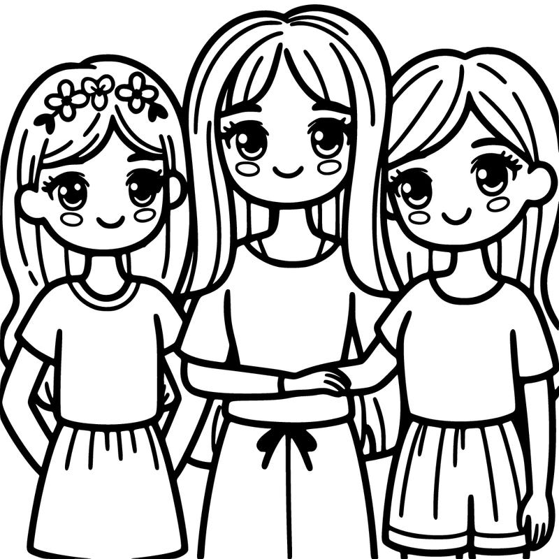 three girls with each other