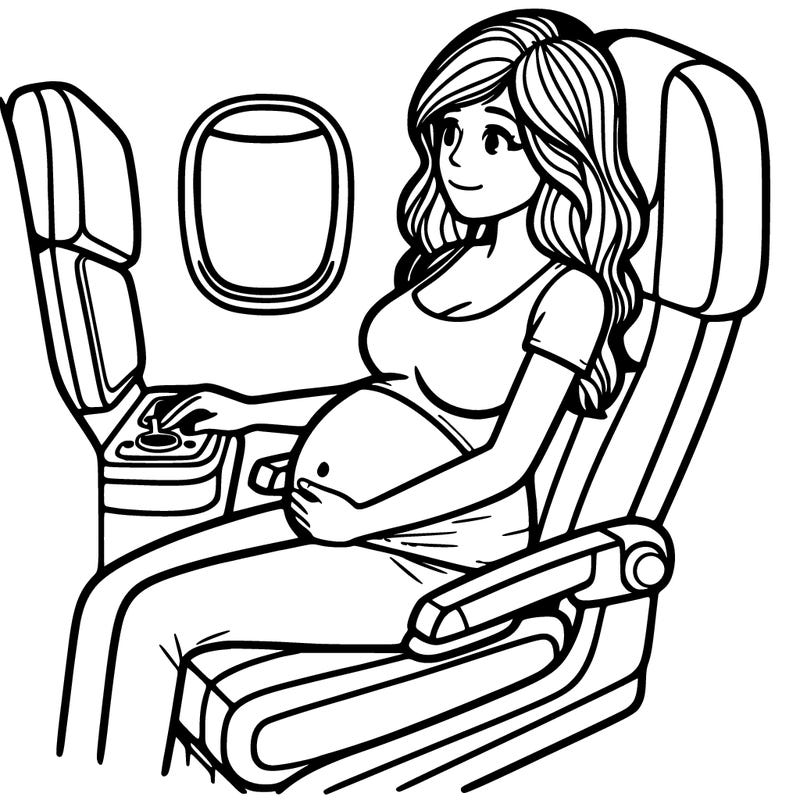 pregnant woman who is giving birth on a airplane