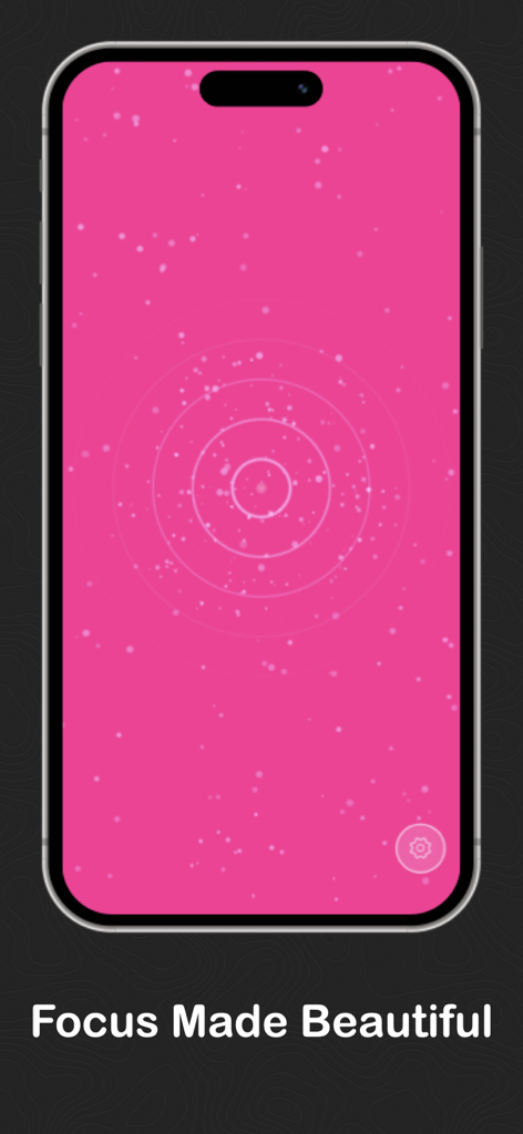 Pink Pulse - Pink Pulse mobile app interface showing the pink mode aesthetic with a minimalist pulse animation for focus