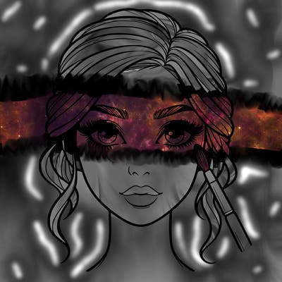 realistic person with makeup