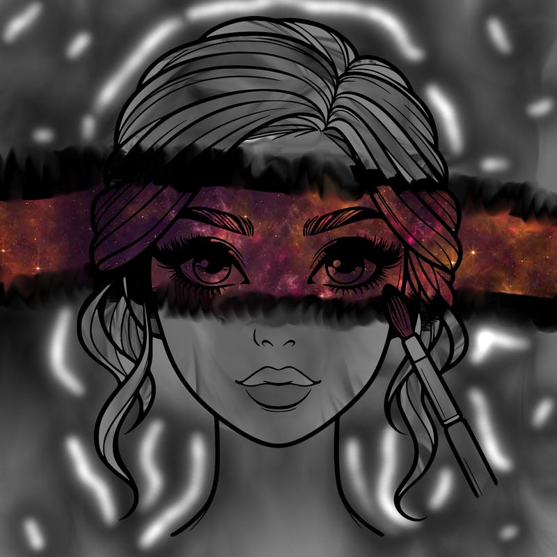 realistic person with makeup