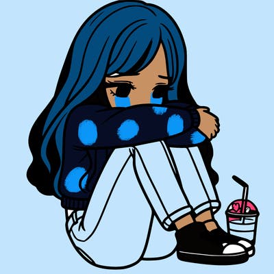 a girl  after a breakup