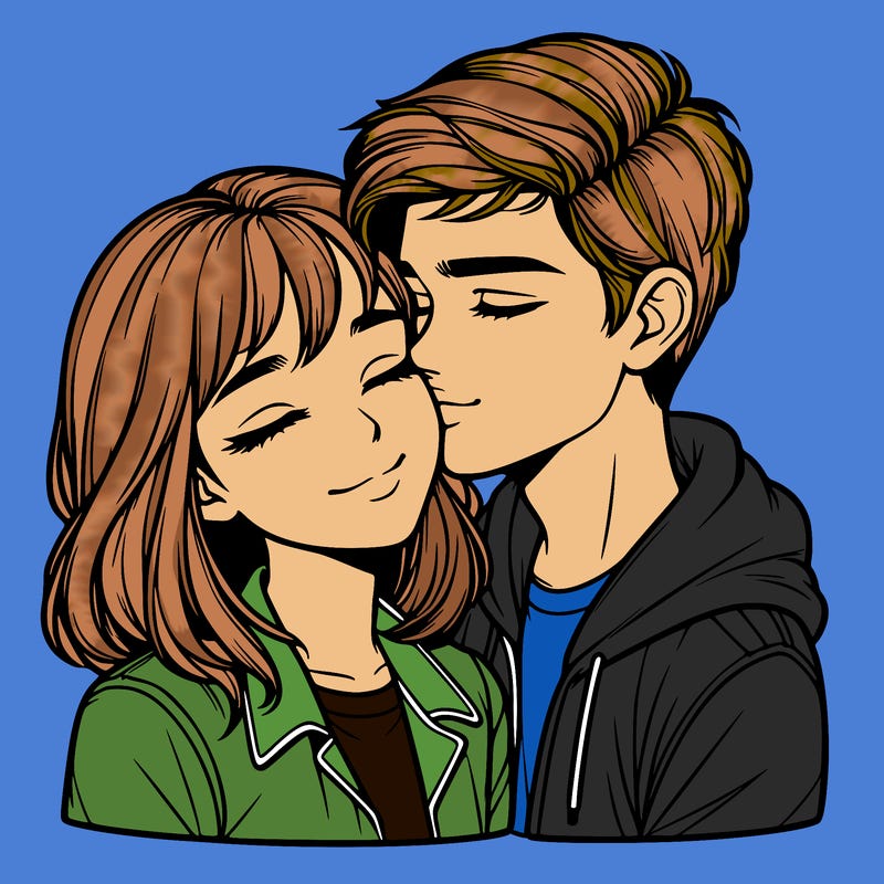 realistic girl and boy  love