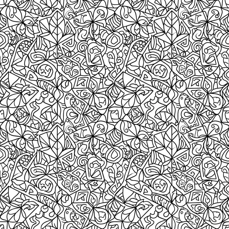 Explore the captivating world of tessellation with this detailed coloring page. Its seamless design of interlocking shapes promises a uniquely engaging and meditative artistic experience.