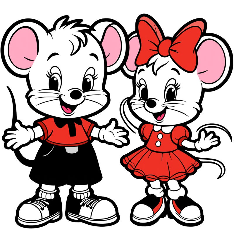 mini mouse and micky mouse