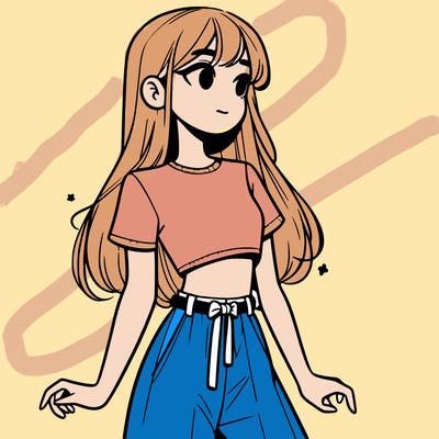 girl in a cute crop top