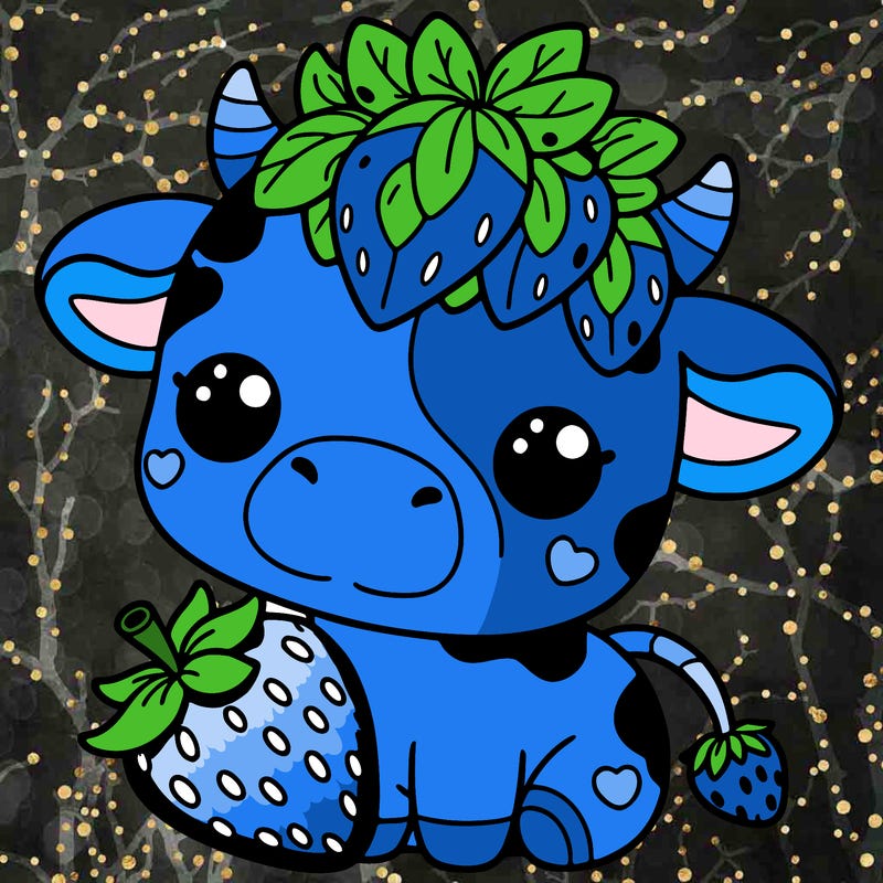 cute strawberry cow