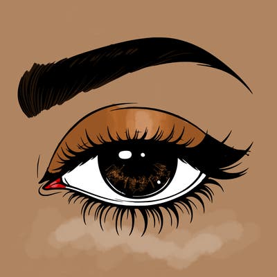 eye closed realistic