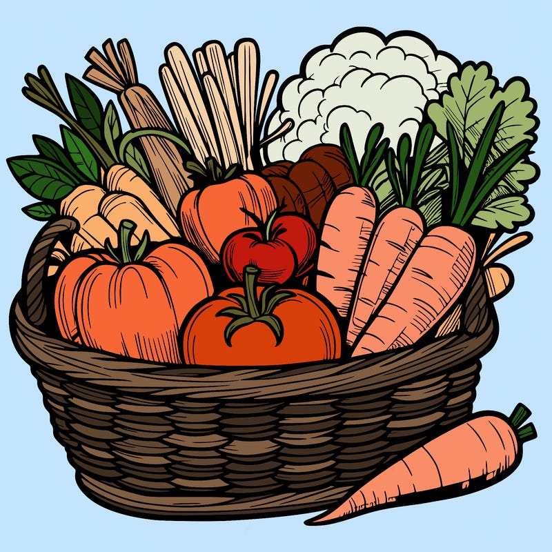 vegetables in a basket