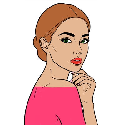 oustanding biologically perfect women posing  gorgeous  pose outlining face