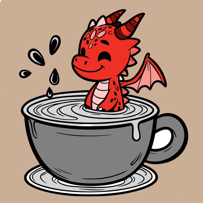 dragon in a cup of water