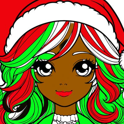 realistic christmas girl