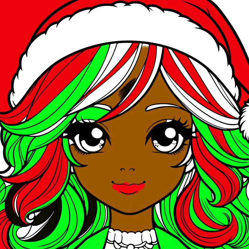 realistic christmas girl