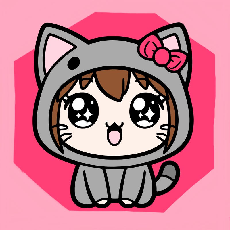 cat kawwaii girl