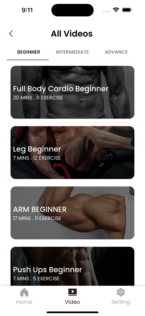 Home WorkOut No equipments - Una lista de tutoriales en video de ejercicios caseros para principiantes de cardio, piernas, brazos y flexiones.