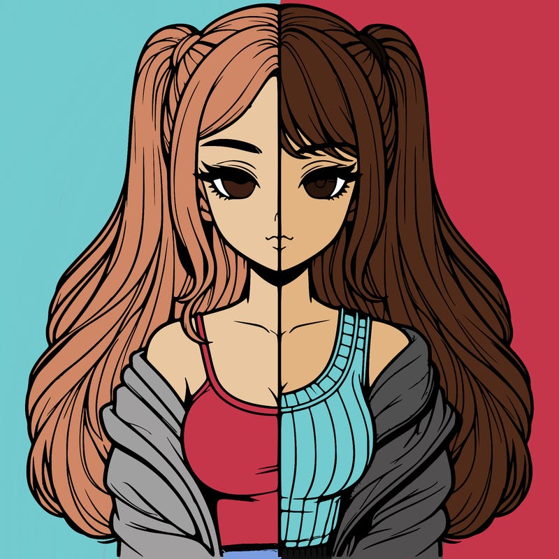 realistic girl split