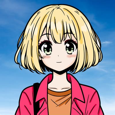 anime girl with short hair