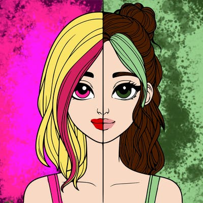 realistic girl split