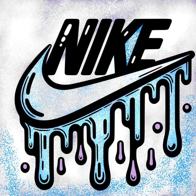 dripping nike logo