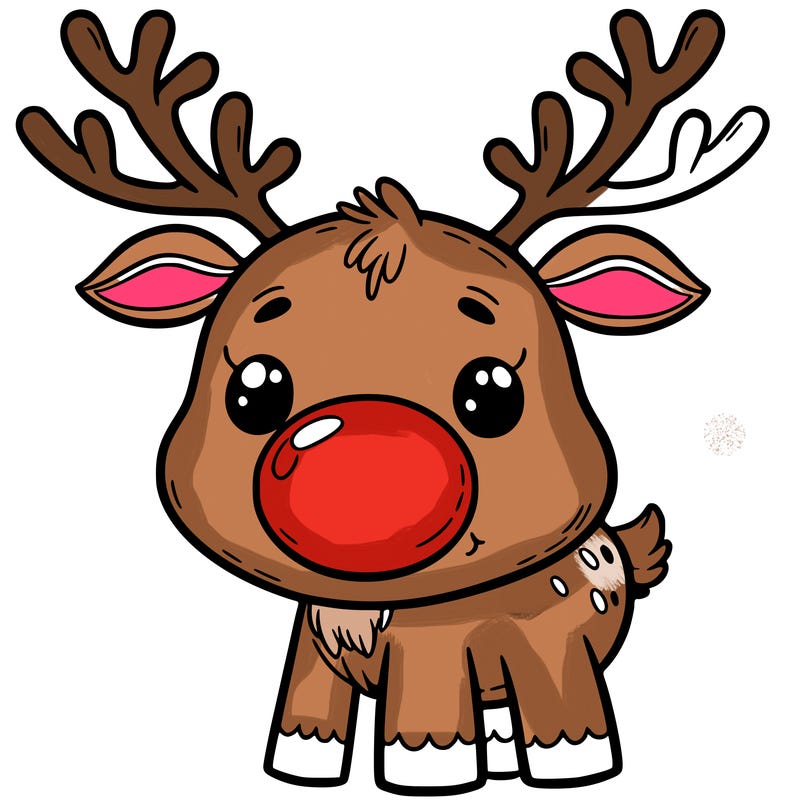 reindeer with big round nose
